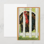 Fun  Thanksgiving Turkey Friendsgiving Kaart (Voorkant / Achterkant)