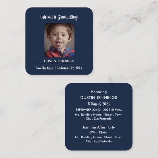 Fun "This Kind" Photo, Graduation Party Ticket (Voorkant / Achterkant)