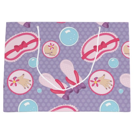 Fun Thleed Spa party grote cadeazak Large Cadeautasje (Voorkant)