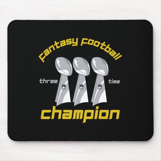 Fun Three Time Fantasy Football League Champion Tr Muismat (Voorkant)