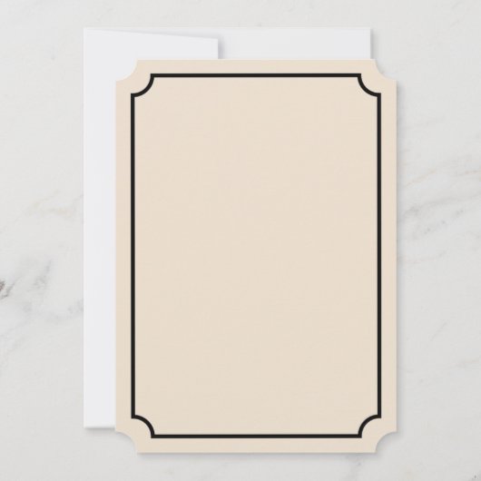 Fun Ticket Cut Uitnodiging voor familiereünie (Achterkant)