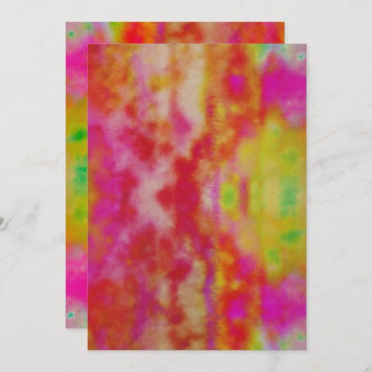 Fun Tie Dye Hartelijk dank Feestdagenkaart (Voorkant / Achterkant)