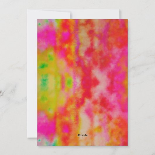 Fun Tie Dye Hartelijk dank Feestdagenkaart (Achterkant)