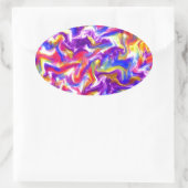 Fun Tie Dye Ovale Sticker (Tas)