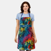 Fun Tie Dye Pattern Monogram Colorful Schort (Gedragen)