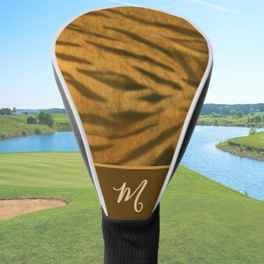 Fun Tijger Aangepaste Naam Dierenprint Golfheadcover