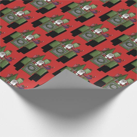 Fun Tiled kersttrekker - omloop Cadeaupapier (Hoek)