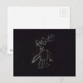 Fun-time happy good chalboard Robot Briefkaart (Voorkant / Achterkant)