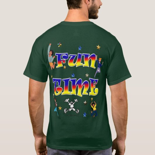 FUN TIME Mannen basic T-shirt (Achterkant)
