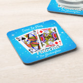 Fun Time to Play Pinochle Bier Onderzetter (Linkerzijde)