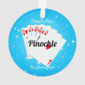 Fun Time to Play Pinochle Blue Ornament (achterkant)