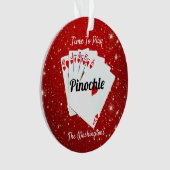 Fun Time to Play Pinochle Red Ornament (voorkant)