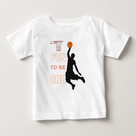 Fun to be One Basketball Birthday shirt (Voorkant)