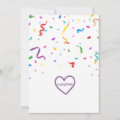 Fun to be One, Colorful Confetti 1st Birthday Kaart (Achterkant)
