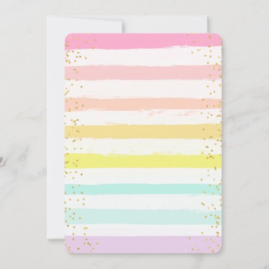 Fun to be One Girls 1ste verjaardag Rainbow Gold Kaart (Achterkant)