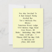 Fun to Host a Red Carpet Theme Party nodigt uit Kaart (Achterkant)