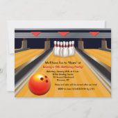 Fun to Spare Bowling Invitation Kaart (Voorkant)