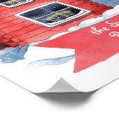 Fun Tomten Waterverf voor kerstmis in Zweden Poster (Hoek)