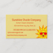 Fun too Hot Sunshine Shade Blind Company Visitekaartje (Voorkant)