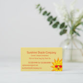 Fun too Hot Sunshine Shade Blind Company Visitekaartje (Staand voorkant)