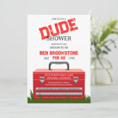 Fun Toolbox Gast Groom Wedding Shower Kaart (Staand voorkant)