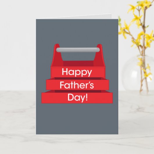 Fun Toolbox Vaderdag Red en Grey Kaart (Gele Bloem)