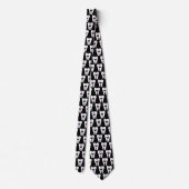 Fun Tooth Necktie of Stropdas w/ Happy, glimlachen (Achterkant)