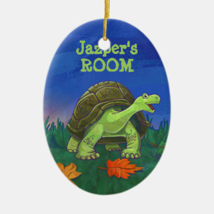Fun Tortoise Personalized Room Ornament