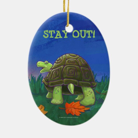 Fun Tortoise Personalized Room Ornament (Achterkant)