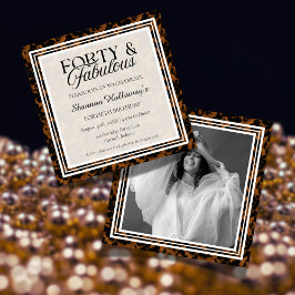 Fun Tortoise Shell Birthday Forty and Fabulous Kaart