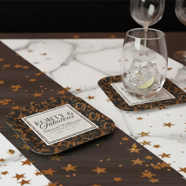 Fun Tortoise Shell Birthday Forty and Fabulous Kartonnen Onderzetters