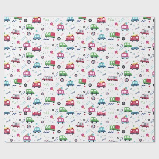 Fun Toy Pattern Gift Wrap for Children’s Birthdays Cadeaupapier (Vlak)