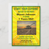 Fun Tractor Birthday Kind Equipment Combine Kaart (Voorkant)