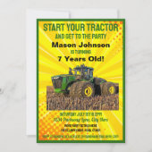 Fun Tractor Birthday Kind Equipment Yellow Kaart (Voorkant)