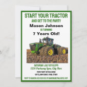 Fun Tractor Birthday Kind Equipment Yellow Kaart (Voorkant)