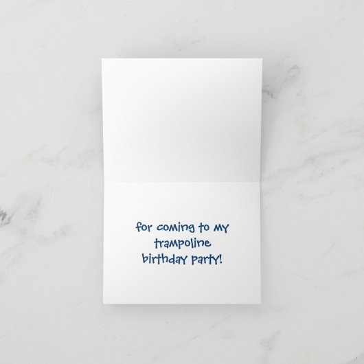 Fun Trampoline Birthday - Dank je kaarten - Meisje (Binnen)