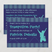 Fun Trampoline Birthday Party - Boys Kaart (Voorkant / Achterkant)