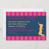 Fun Trampoline Birthday Party Invitations - Girls Kaart (Achterkant)