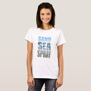 Fun Travel Beach Sand Zee and Spray Slogan T-shirt