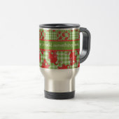 Fun Travel Mug to Personalize: Cute Red Dragons Reisbeker (Voorkant rechts)