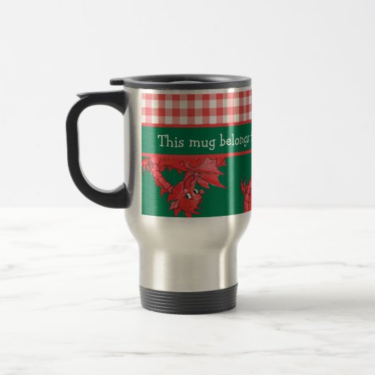 Fun Travel Mug to Personalize: Cute Red Dragons Reisbeker (Links)
