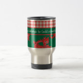 Fun Travel Mug to Personalize: Cute Red Dragons Reisbeker (Center)