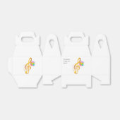 Fun Treble Clef muzieknoot. Bewerkbare tekst Bedankdoosjes (Uitgevouwen)