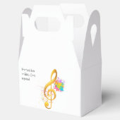 Fun Treble Clef muzieknoot. Bewerkbare tekst Bedankdoosjes (Geopend)