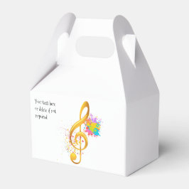 Fun Treble Clef muzieknoot. Bewerkbare tekst Bedankdoosjes