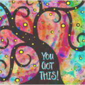 Fun Tree Je hebt dit grillige Inspirerend Sticker (Voorkant)