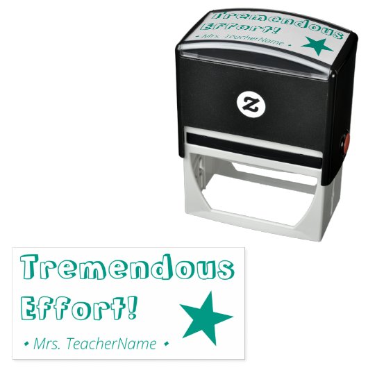 Fun "Tremendous Efort!" Educator Rubber Stamp Zelfinktende Stempel (In situ)