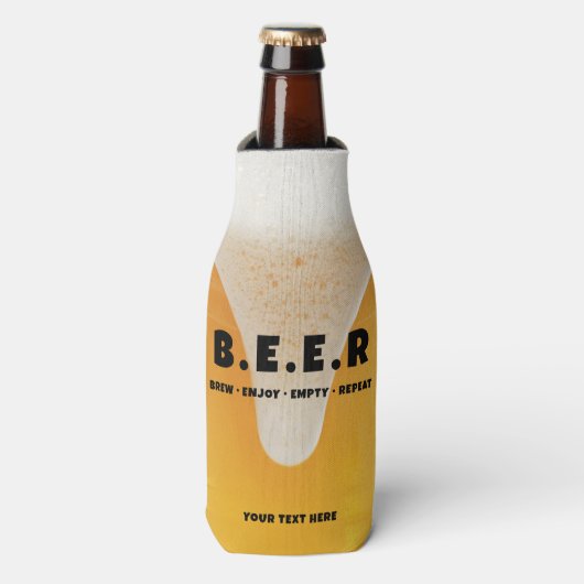 Fun Trendy Beer Quote Cooler Gift (Fles Voorkant)