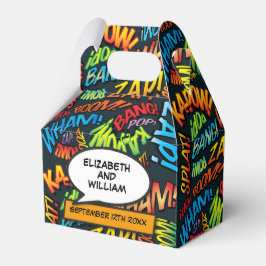 Fun Trendy Comic Book Wedding Bedankdoosjes