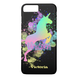 Fun Trendy Rainbow Unicorn Persoonlijk iPhone 8/7 Plus Hoesje